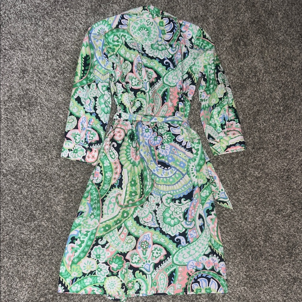 Green Paisley Women's Dress - Picture 6 of 6